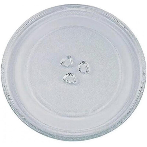 2023-universal Microwave Turntable Glass Plate with 3 Fixtures, 24.5 Cm