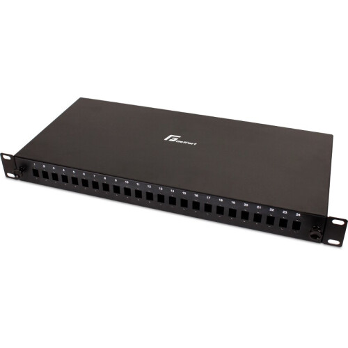 Divisor de fibra óptica 1U 19 polegadas 24x SC Simplex