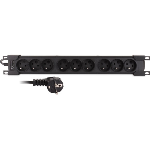 Multiprise rackable 9 prises, noire