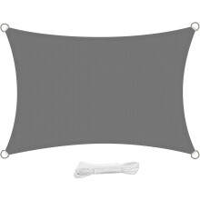 Vela à prova d'água para sol, 2m x 3m, velas de jardim, gazebos externos, toldos para pátio, bloqueio
