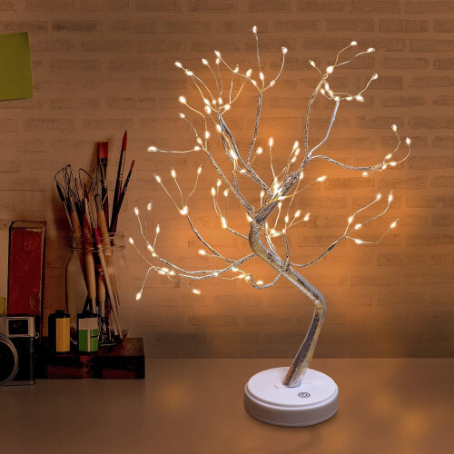 Lâmpada de árvore de flores de 19,7 polegadas com 108 LEDs para mesa, faça você mesmo, lâmpada de árvore