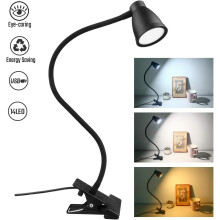 14 LED Clip Lamp Lampa na čítanie – 3 teploty farieb, 5 stmievania jasu, automatické vypnutie a pamäť