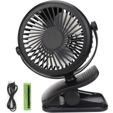 Tichý ventilátor Clip Mini USB, stolný ventilátor s 3 úrovňami rýchlosti otáčania s nastaviteľnou rýchlosťou