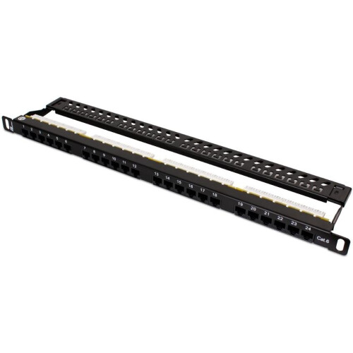Panel sin blindaje UTP Cat.6, 24 puertos, 0,5 U