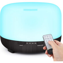 500 ml difuzér esenciálneho oleja, ultrazvukový zvlhčovač bez BPA so 7 farebnými LED svetlami pre domácnosť,