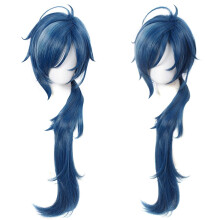 Sininen Wavy Cosplay-peruukki Game Genshin Impact Lolita Gradient Party Harajuku Hairille (Blue Kaeya)