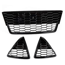 Rejilla inferior para parachoques delantero de coche con diseño de panal de abeja (3 unidades) para Focus 2012-2014