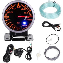 Medidor de turbo boost de 2,5 polegadas, 60 mm, 3,0 barras, LED, modificação automotiva, ponteiro de