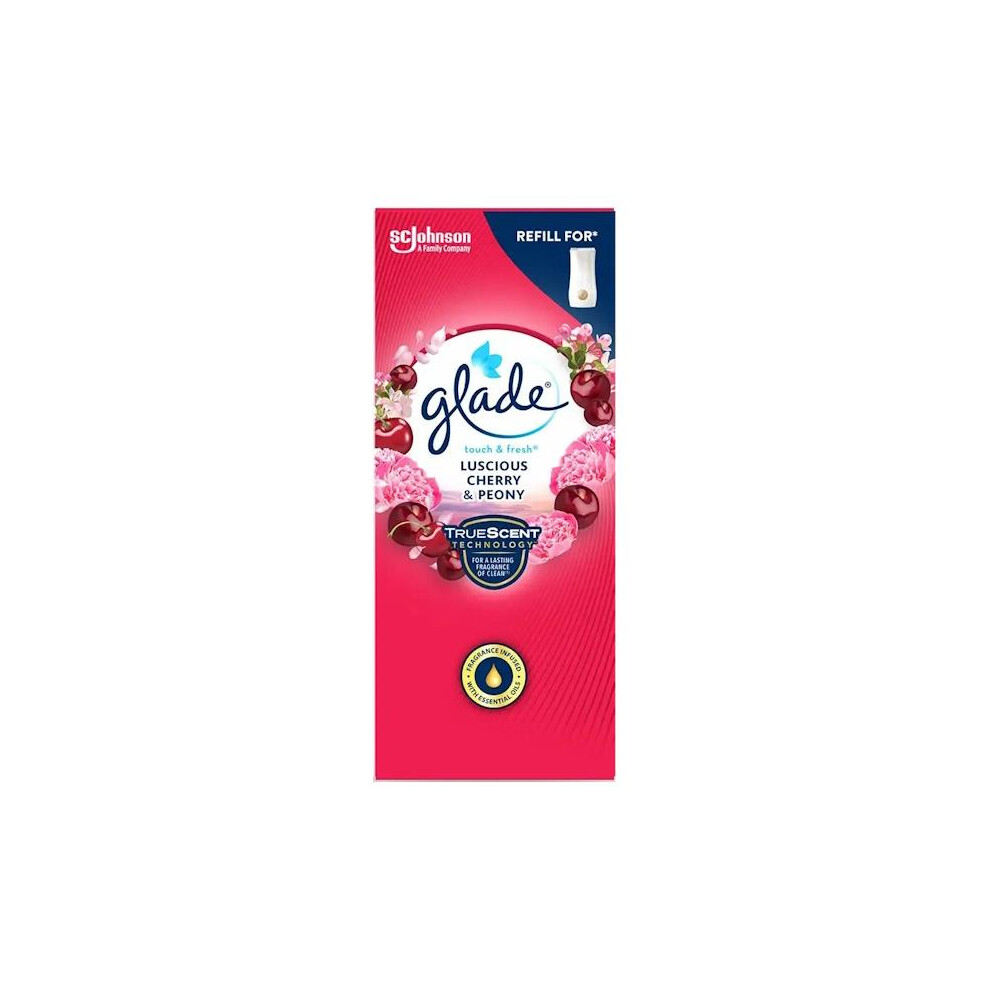 4 x Glade Touch N Fresh Refill Cherry & Peony 10ml