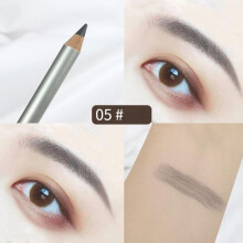 (Grey) 5 Colors Eyebrow Pencil Easy To Use Eyeliner Long Lasting Natural Cosmetic Waterproof Wood Eyebrow Enhancer Eye Makeup