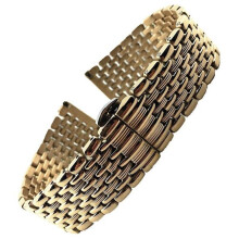 (Gold 22 mm) 12/13/14/16/18/20/22 mm Uhrenarmband mit Schmetterlingsschnalle, Edelstahl-Uhrenarmbänder