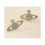 (Gold) Crystal Saturn HeartStudone Silver Gold 1