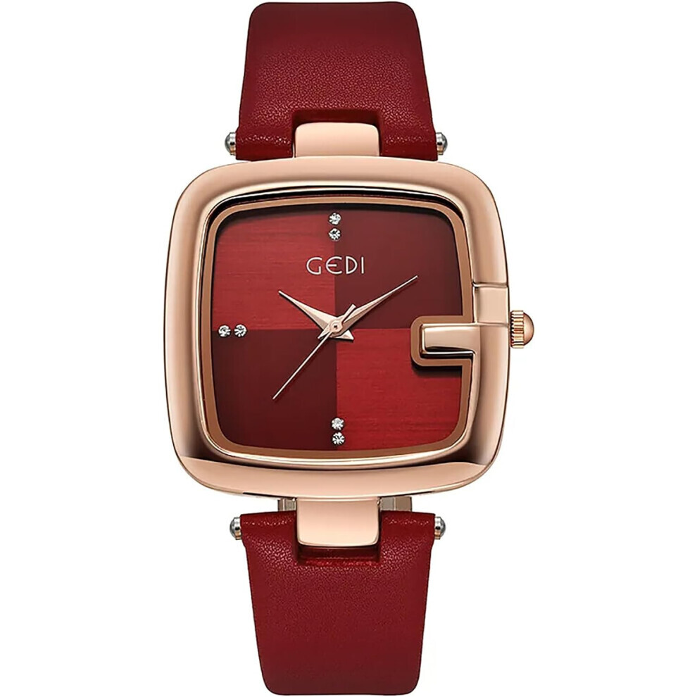 Montre-bracelet minimaliste à quartz pour femme, grand cadran carré, diamant, bracelet décontracté,