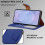 (Blue) Samsung S25 Edge Case, RFID Blocking Wallet Cover 6