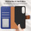 (Blue) Samsung S25 Edge Case, RFID Blocking Wallet Cover 8