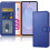 (Blue) Samsung S25 Edge Case, RFID Blocking Wallet Cover 1