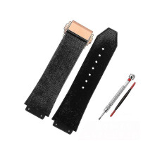 Uhrenarmband für Hublote 25 * 19 mm wasserdichtes Herrenuhrenarmband Kettenuhrenzubehör Rubbernd-blau