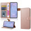 (Rose Gold) Samsung S25 Edge Case, RFID Blocking Wallet Cover 1
