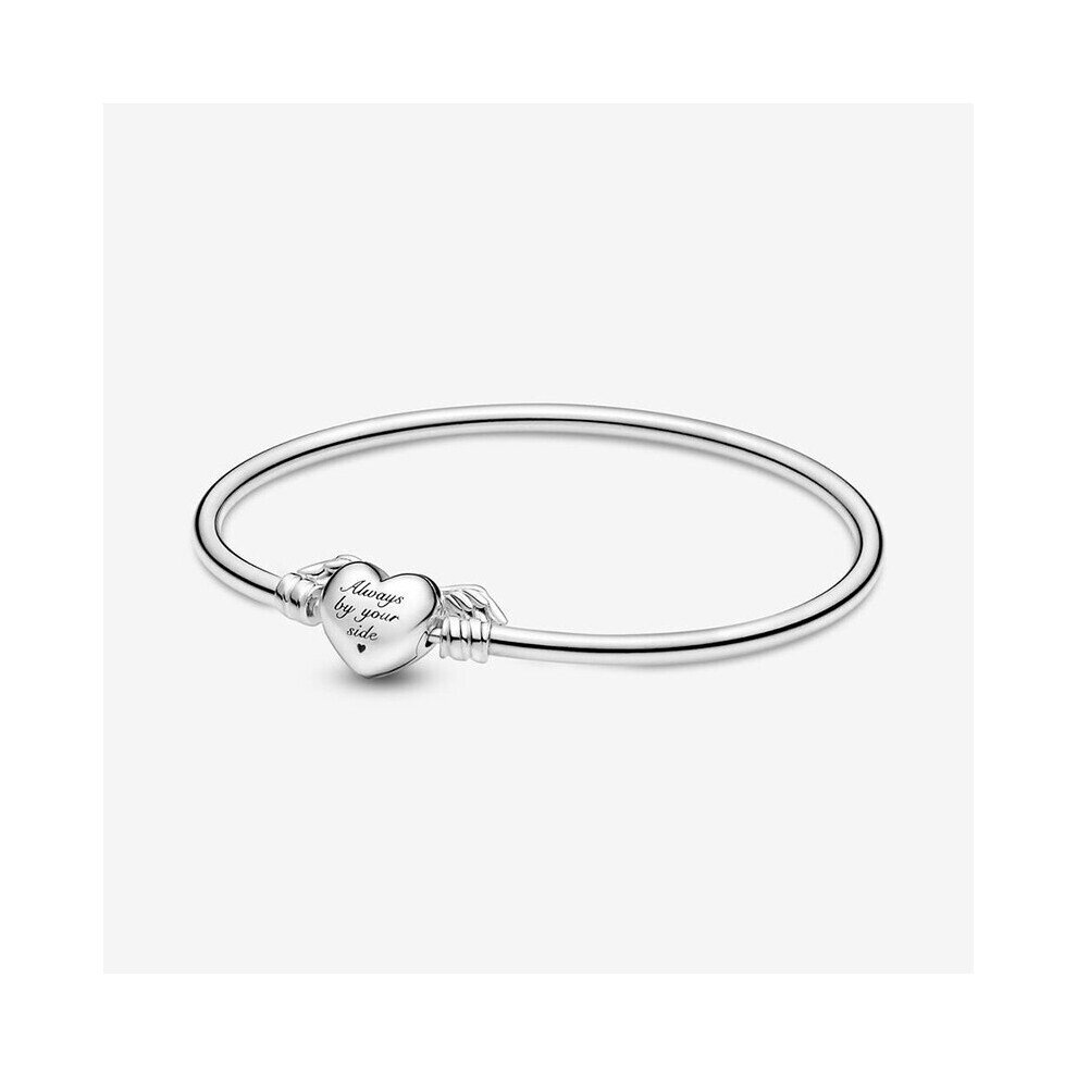 (pdb071 Blanc-19cm) Bracelets 925 Fermoir Marguerite Barre en T Coeur Moments Pavé Maillon Chaîne Serpent