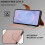 (Rose Gold) Samsung S25 Edge Case, RFID Blocking Wallet Cover 5
