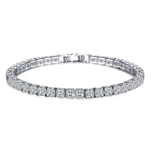 Zirkoniaracelet Männer und Frauen Schmuck Messingverschluss Silber