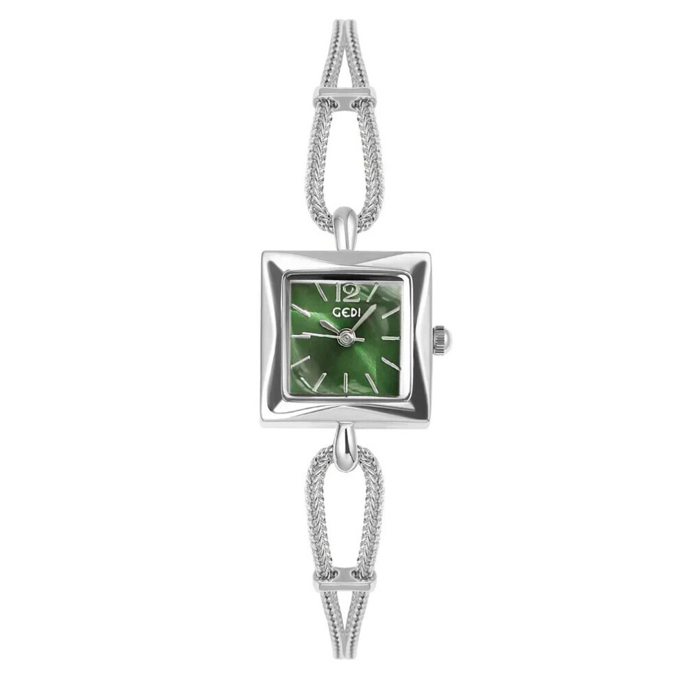 (argent vert) Montres pour femmes Top Marque Montre de luxe en or Montres à quartz pour femmes Dames