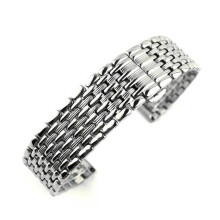 (Silber 12 mm) 12/13/14/16/18/20/22 mm Uhrenarmband mit Schmetterlingsschnalle aus Edelstahl mit Werkzeugstiften