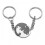 2 Pcs Black And White Matching Puzzle Cat Couples Keychain 1