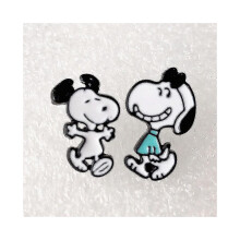 (Snoopy F) Cartoon Snoopy Charlie Studen Girl Koreanische Liebe Tropfenglasur Ästhetik Alltag Minimalistischer