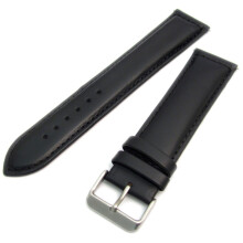 Gepolstertes italienisches Kalbslederarmband mit verchromter (silberfarbener) Schnalle