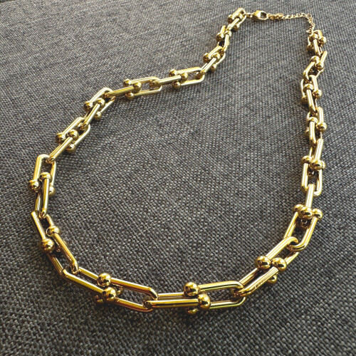 Statement Gold Chainy U-Link Geometrische Kette 2