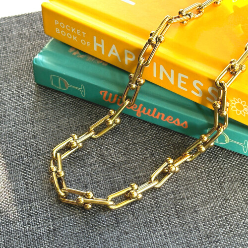 Statement Gold Chainy U-Link Geometrische Kette 1