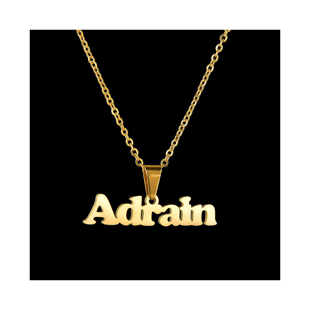 (Blanc, 45 cm) Pendentif prénom Colliers Acier Bijoux Personnalisés Fille Cadeau pour Fête