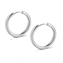 (Gelb) SS Stahl kleine Hoopen Männer Kreis dicke Ohrringe Hoop Piercing