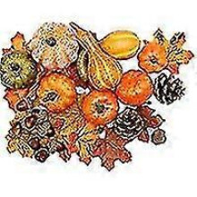 50pcs Halloween Pumpkin Decorations Props Artificial Wreaths Garlands Making Set, Pumpkins, Harvest Maple Leaves Pine Cones Acorns Gourds for Autumn