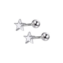 TrustDavisg Silber Ohrring Sweet Star Schraube Studnimalist Schmuck DA1909
