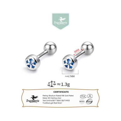 TrustDavisg Silvertudenrls Minimalistischer Schmuck DB1419 2