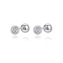 TrustDavisg Silber Runde Farbringe für Damen Minimalistischer Schmuck DB1426
