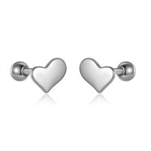 TrustDavisg Silber Herz Schraube Studenrls Kinder Mini Minimalist Schmuck DA1979