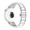 Universal 18MM Watch Strap Ceramic Strap Triple Bead Strapand (Silver White) 2