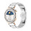Universal 18MM Watch Strap Ceramic Strap Triple Bead Strapand (Silver White) 3