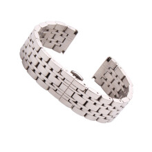 18mm 20mm 22mm Edelstahl Uhrenarmband Silberplatzierung Metall Uhrenarmbänder