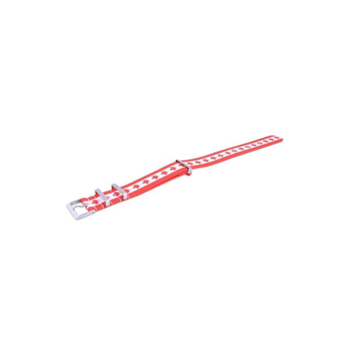 22 mm Men Canadattern Polyester Strap, White
