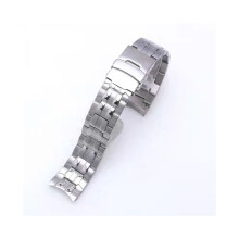 22mm Edelstahl Uhrenarmband Silberband Faltschließe Ersatz Metall Herren Uhrenkette