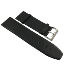 28 mm extra breites Uhrenarmband aus Kalbsleder in Silber