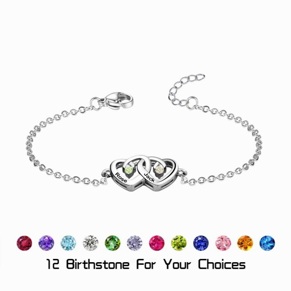 Bijoux cadeaux ajustables pour femmes avec prénoms personnalisés Heartrthstone