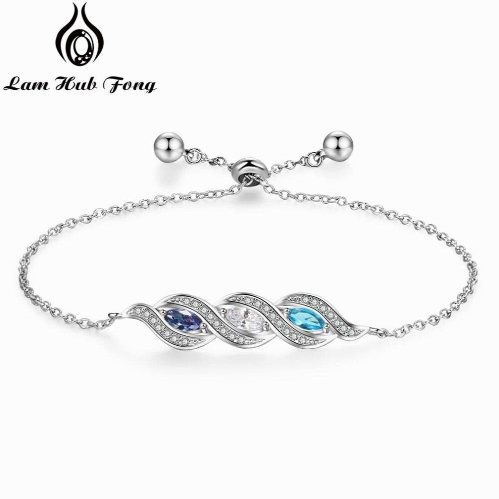 Breloque en argent avec pierre de naissance personnalisée, cadeau de mariage (Lam Hub Fong)