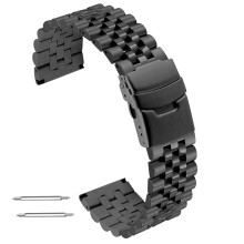 Premium Edelstahl Uhrenarmband 20mm Rund & Stabil Metall Uhrenverschlüsse Taucherverschluss Für Männer