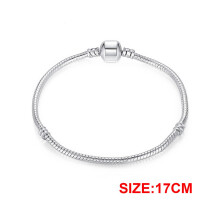 925 Armbänder Schlangenkette Charmble mit Charm Beads DIY Schmuck 17-22mm
