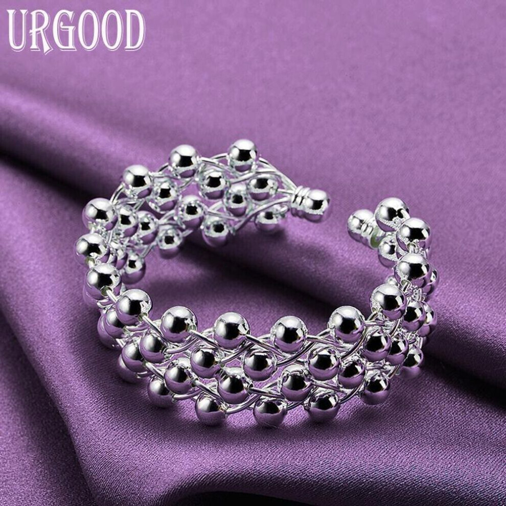 Bijoux ouverts en perles lisses 925